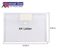 Pochette à Boutons Personnalisable avec Logo, en Plastique Transparent, Format A4, Porte-Documents Transparent, Classeurs Clairs