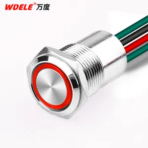 16MM 19MM 22MM Metal Push Button Switch 20A High Current Switchwaterproof Grade PUSH SWITCH LED LIGHT