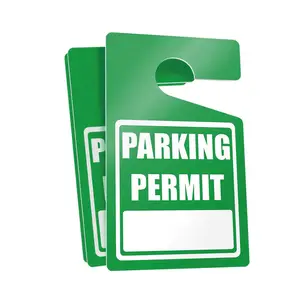 Permanent or Temporary Car Tags for Rear View Mirror Car Parking Tags for Parking Lot Hanging Parking Permit