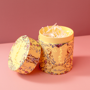 Wholesale Custom Matte Candle Jar Paper Gift Boxes Cylinder Box For Candle Pink And Gold