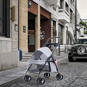 बिल्ली कुत्ते के लिए मेइवेपेट दोहरी हाथ कार्ट के लिए उपयुक्त अलग-अलग डिजाइन उच्च-अंत ऑक्शफोर्ड कपड़े भोजन प्लेट पालतू वाहक यात्रा - Product Image 6