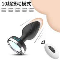 Vibromasseur anal en silicone à 10 fréquences, avec lumière LED clignotante, pour hommes et femmes, jouet sexuel avec télécommande