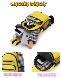 Mnanufacturer-Bolso de pecho deportivo para hombre y mujer, mochila de viaje multifunción, bandolera cruzada - Product Image 2
