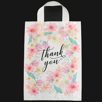 Offre Spéciale réutilisable coloré imprimé grande petite taille merci boucle souple poignée en plastique transporteur sac à provisions pour les magasins de Boutique