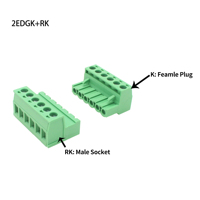Connecteur de bornier enfichable en laiton PA66 de 5,08 mm, 10 A, 300 V, borniers enfichables 2P-24P, 28-12 AWG