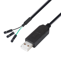 Cable Adaptador Estándar USB 2.0 Dtech Compatible con Windows 8/9, Cable Convertidor Serial USB a TTL de 3 Pines