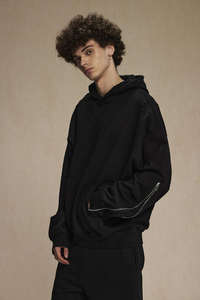 เสื้อฮู้ดสำหรับผู้ชายและผู้หญิงเสื้อฮู้ดแนวสตรีท430 GSM คอตตอนผสมมีซิปดีไซน์ใหม่ H5524ออกแบบได้ตามต้องการ - Product Image 3