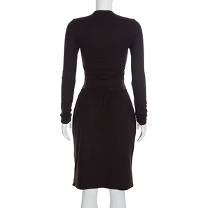 Viviblook Y26ST342 Ensemble Automne Femme Nouveau Couleur Unie Col Rond Manches Longues Jupe Plissée Taille Haute Décontracté Deux Pièces - Product Image 2