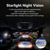 Caméra embarquée de vision nocturne sans fil X8 4K Ultra HD à double objectif avec ADAS et écran IPS 3 pouces avec WiFi