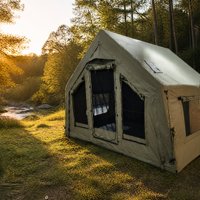 Tente de fête gonflable verte de 17,2 mètres carrés, 480x360 cm, en Oxford 600D imperméable, avec fenêtres en TPU, pour les fêtes de jardin