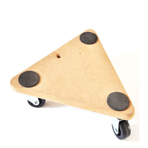 High Quality Triangle Transport Platform Wooden Flower Pot <strong>Furniture</strong> Moving Wheel <strong>Dolly</strong> - Product Image 1