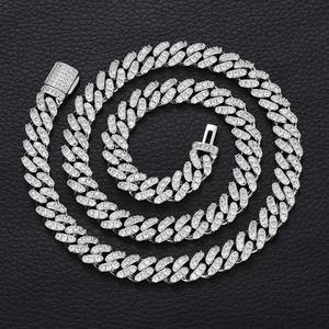Chaîne cubaine en argent sterling 925 de haute qualité pour homme, entièrement sertie de moissanite VVS D, style tennis hip-hop, boîte cadeau géométrique - Product Image 6