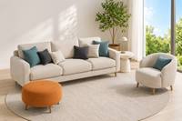 Tissu d'ameublement aspect lin, poids moyen, 100 % polyester, matériaux tissés de haute qualité pour chaises, disponible en gros pour le textile d'ameublement