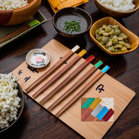 Ensemble de baguettes en bois de santal, boîte en forme de dôme chinoise, écologique, réutilisable, surface antiadhésive, durable, style luxe léger, personnalisé