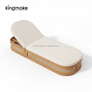 Set di Mobili da Esterno in Alluminio <span class=keywords><strong>per</strong></span> Spiaggia, Lettini Prendisole Regolabili Impermeabili con Cuscini - Product Image 2