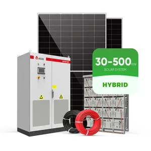 光伏太阳能系统30Kw 50Kw面板太阳能Para Casa 220V 380V套件Completo L Foots和屋顶闪光套件太阳能电池板