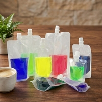 Pochettes à bec verseur épaisses pour boissons, sacs en plastique pour emballage de boissons en supermarché