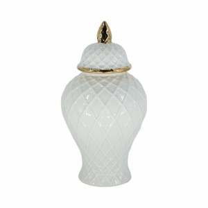 Vaso Decorativo in Ceramica con Finitura Texturizzata per Soggiorno e Arredamento Casa - Product Image 1