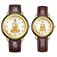 Montre en jade pour hommes et femmes, mouvement à quartz Miyota, cadran en jade Bouddha, ODM OEM
