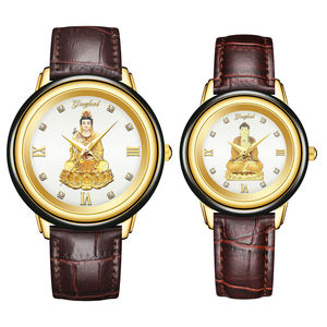 Montre en jade pour hommes et femmes, mouvement à quartz Miyota, cadran en jade Bouddha, ODM OEM - Product Image 3