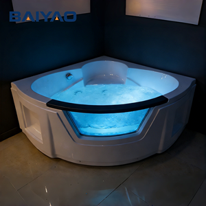 Vasca Idromassaggio Angolare con Bolle, Jacuzzi e Idromassaggio per 2 Persone, <span class=keywords><strong>Spa</strong></span> da Interno, Yacuzzi - Product Image 2