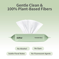 Unifree OEM ODM – Lingettes humides jetables sans peluches, format de poche, pour l'hygiène quotidienne personnelle