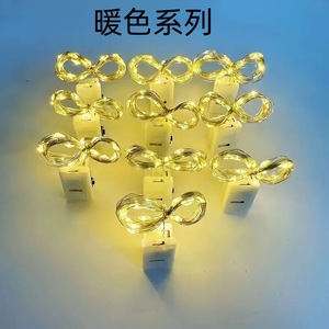 ไฟ LED สายทองแดง 1 เมตร พร้อมสวิตช์ควบคุมแบบแมนนวล ใช้พลังงานจากแบตเตอรี่ สำหรับตกแต่งดอกไม้ เค้ก กล่องของขวัญ งานปาร์ตี้ สร้างบรรยากาศ - Product Image 3