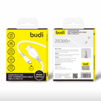 Cable Micro USB TPE de Carga Rápida con Núcleo de Cobre Puro de 1.2m de Budi para Teléfonos Móviles Android/iOS, Escáner de Computadora y Auriculares