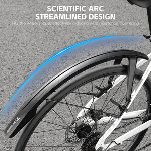 Juego de Guardabarros Elásticos para Bicicleta WEST BIKING, Cobertura Completa, Diseño Ancho, Arco Largo, Aerodinámico, para Bicicleta de Montaña, Ciclismo, Plegable, Reforzado - Product Image 4