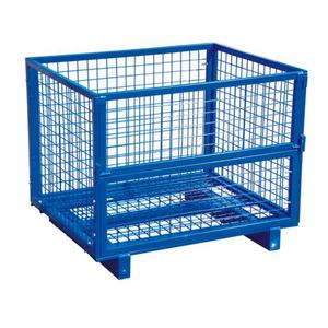 <span class=keywords><strong>Cage</strong></span> mobile de grillage de stockage d'entrepôt pliable empilable en acier galvanisé de victoire Offre Spéciale - Product Image 2