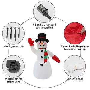 8FT Inflatable <b>Christmas</b> Snowman Santa Claus Courtyard Decoration <b>Gift</b> Polyester Eco-friendly Snowma - Product Image 6