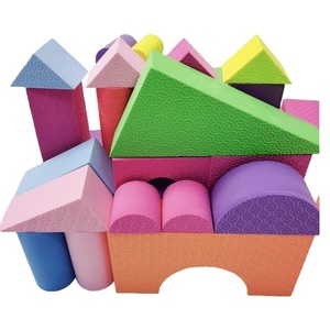 Bloques de apilamiento de espuma EVA blanda para niños y niñas, juego de construcción educativo colorido, Juguetes - Product Image 1