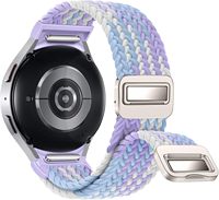 Bandes magnétiques One-Click No-Gap pour Samsung pour Galaxy Watch 4 Classic 42mm 4mm 43mm 4mm Watch Pro 4mm Bracelet tressé pour femme