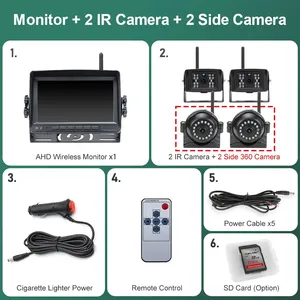 Greenyi 7 ''Độ nét cao AHD không dây DVR Monitor IR tầm nhìn ban đêm WIFI Đảo Ngược Sao lưu ghi máy ảnh cho không thấm nước 1 năm - Product Image 6