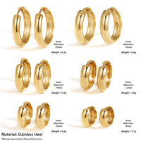 CLIORO Boucles d'oreilles créoles C minimalistes en acier inoxydable 316L, résistantes à la transpiration, légères et confortables, multi-tailles, pour femmes, accessoires de mode