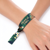 Bracelets d'identification jetables en polyester avec logo personnalisé OEM, sublimation, verrouillage de sécurité, pour événements, festivals, concerts, fêtes
