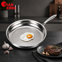 Poêle Martelée en Acier Inoxydable Titane Pro 2025 Nouvelle Version Améliorée Antiadhésive Certifiée LFGB Design Moderne Durable Ultra-Resistant pour Gaz