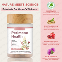 Perimeno Health Capsules 60 unités – Formule Médicale – Soutien Shatavari – Équilibre Hormonal – Humeur Saine – Soulagement des Bouffées de Chaleur Nocturnes
