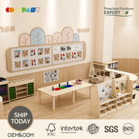 Meubles de garderie modernes en bois COMPANY, chevalet d'art pour enfants, espace de peinture pour tout-petits, studio créatif pour crèche