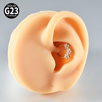 Anneau de septum articulé en titane G23 ASTM F136, clicker, anneau de nez, bijou de piercing polyvalent pour hélix et cartilage