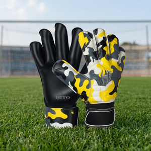 Gants de gardien de but de football professionnels, impression par sublimation sur le dos, contact en latex sur la paume, sangle élastique intégrée, nouveau design - Product Image 3