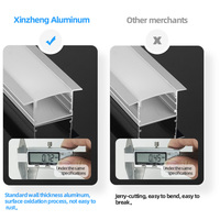Profilé LED en aluminium de nouvelle conception, profilé de plafond en gypse pour bureau, canal large, extrusion de bande LED avec couvercle
