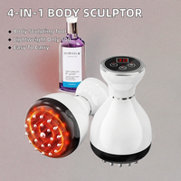 Masseur 4-en-1 pour Drainage Lymphatique et Anti-Cellulite, Outil de Remodelage Corporel avec Tête en Plastique ABS, 50g, Portable pour Jambes, Bras, Ventre