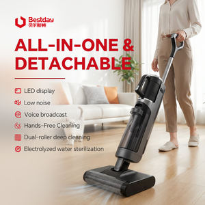 Nettoyeur de sol sans fil à double rouleau fiable et durable avec brosse à bord étroit pour un nettoyage parfait des coins - Product Image 3