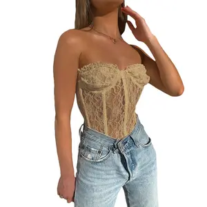 Brown Corset Top, Y2k Top, Bustier Corset Top -   Casual outfits,  Trendy outfits, Cute casual outfits