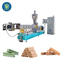 Gomme à mâcher remplissage de noyau extrudeuse animaux de compagnie chien traiter machines automatique chien nourriture animal mâche bâton machine ligne de production