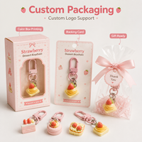 Porte-clés en résine imitation alimentaire, pendentif ananas, fraise, pain grillé, breloques de sac mignonnes et kawaii, cadeau pour filles