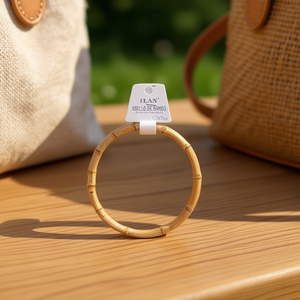 Anello in bambù Iln 17mm naturale per borse e accessori - Product Image 3