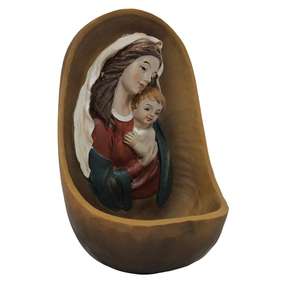 Fuente de Agua Bendita de 12 cm con la Virgen María y el Niño Jesús, Decoración Creativa y Novedosa para el Hogar (9006935006650) - Product Image 2