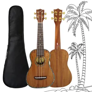 Chất Lượng Cao Hàng Đầu Rắn Koa 21 Inch Ukulele Hawaii 4 Strings Đối Với Người Lớn Acoustic Instrument